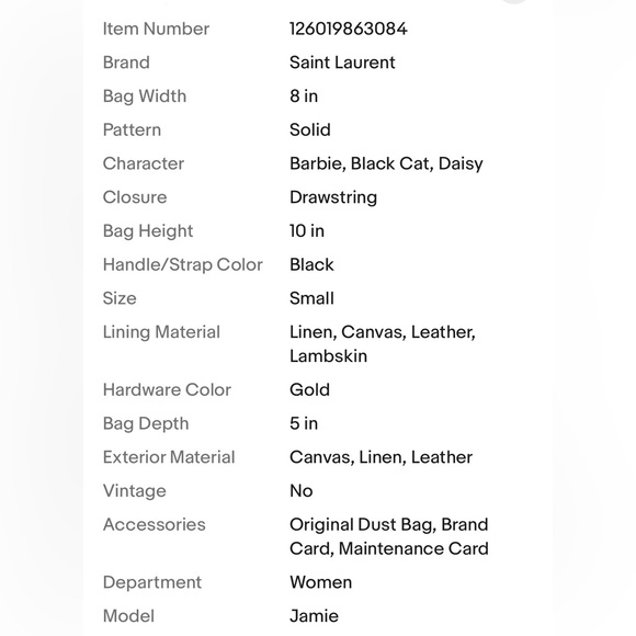 NWT Saint Laurent Jamie Leather Backpack - Picture 13 of 16